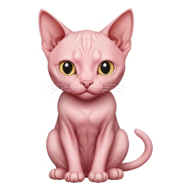 Hairless cat sitting sticker
