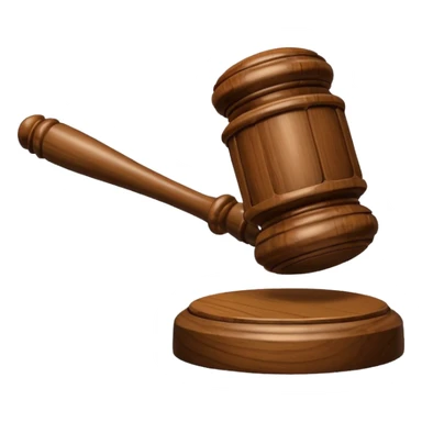 Courtroom Items, Gavel – wooden hammer used by the judge

 sticker