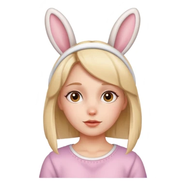 girl with bunny ears sticker