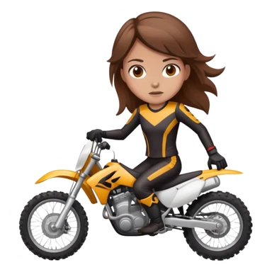Girl with brown hair dirtbike crash  sticker