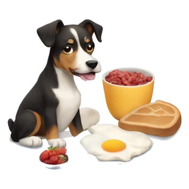 Dogs having breakfast  sticker