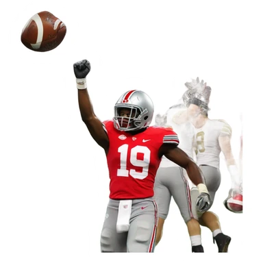 Ohio state football player beating notre dame sticker