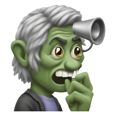 Nosey troll on telephone  sticker