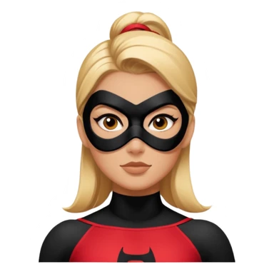 miss incredible with black mask  sticker