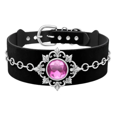 BLACKPINK-inspired gothic choker , no hearts, black and pink, cute, remove background sticker