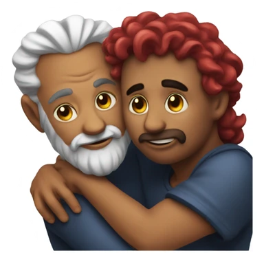 satan cuddling with god sticker