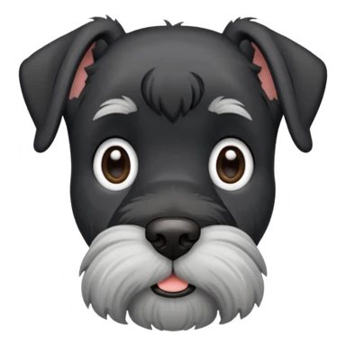 Black schnauzer with cropped ears and cropped tail sticker