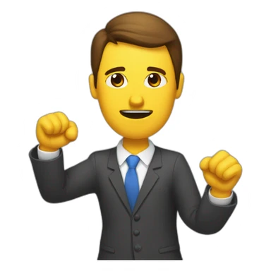 HR-manager Shows disagreement with the hands of the cross sticker