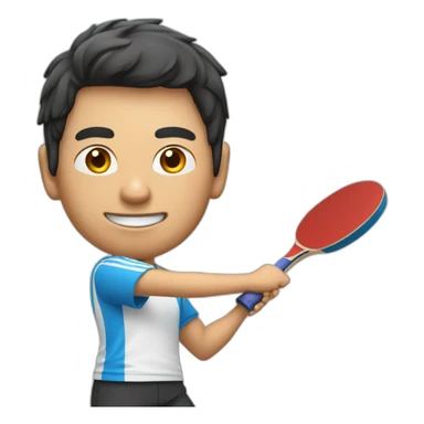 asian argentinian ping pong champ sticker