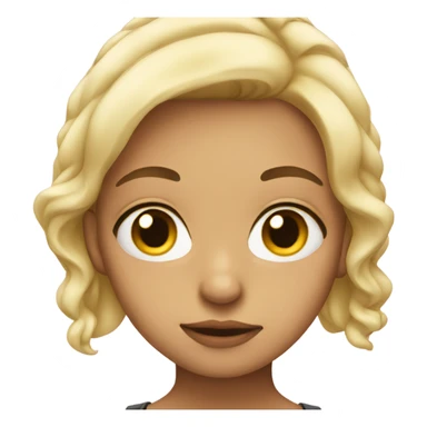 Blonde girl side eye sticker