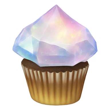 opal crystal gemstone cupcake sticker