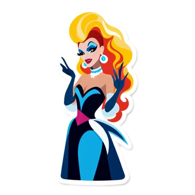 Famous oil fracking drag queen  sticker