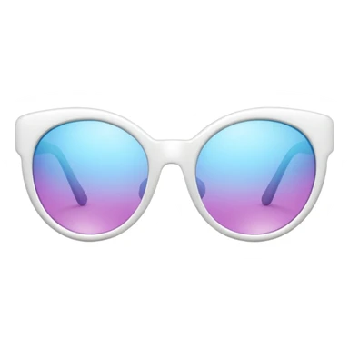 white luxury cateye sunglasses sticker