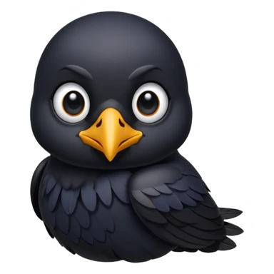 raven cute emoji sticker