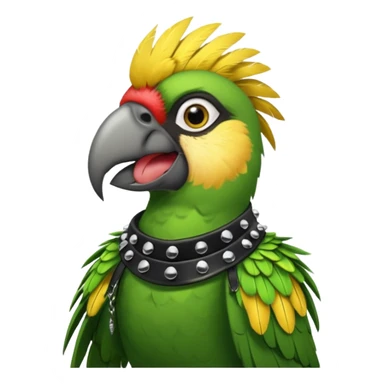 punk parrot vocalist singing sticker