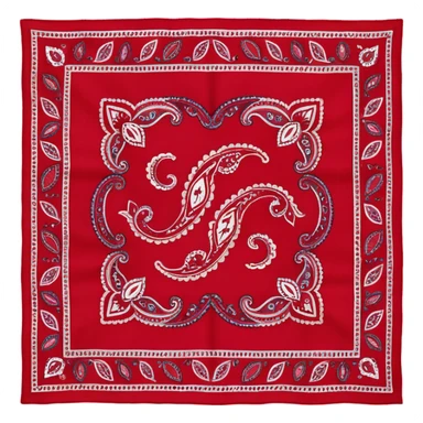 head bandana,Red paisley sticker
