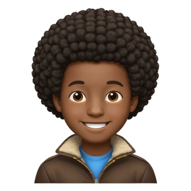 Black boy with a small afro  sticker