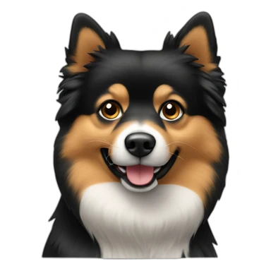 Spitz black tan sticker