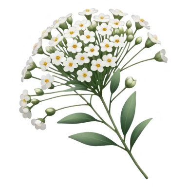 Piece of babies breath flower sticker