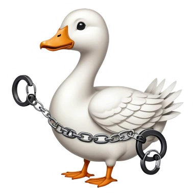 A goose wearing handcuffs being arrested  sticker