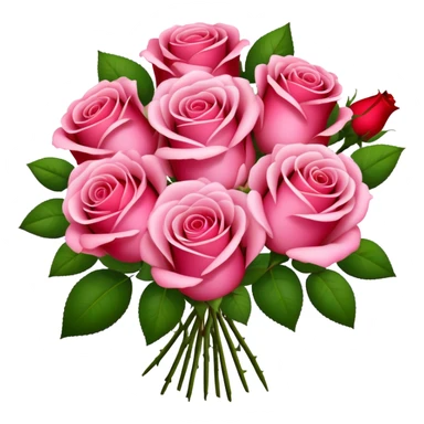 Bouquet of pink and red roses  sticker