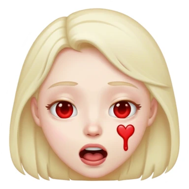 Jaw dropped, drooling, with heart eyes  sticker