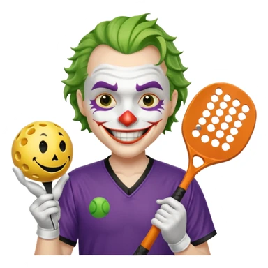 joker playing pickleball sticker