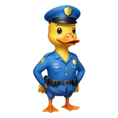 Police duck full body sticker