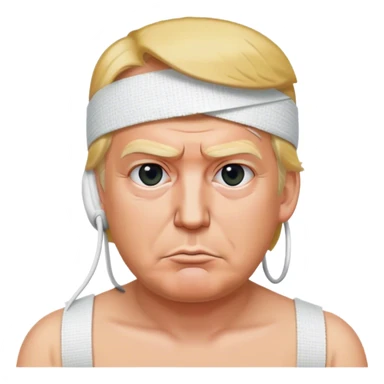 Trump with the bandage on ear sticker