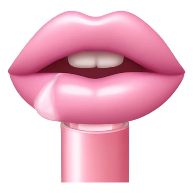 Pastel pink colored lip gloss tube sticker