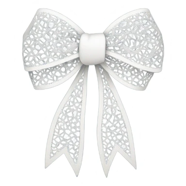 A lacy bow sticker