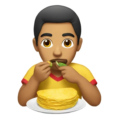 Mexican eating an omelette  sticker