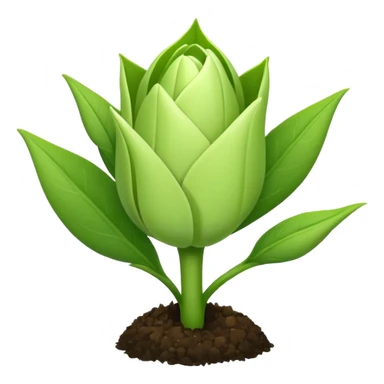 a Flower bud on a new growing plant  sticker
