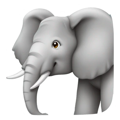 Ahora haz otr elefante igual pero con un solo colmillo sticker