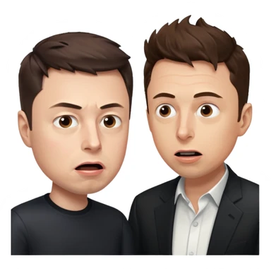 argument between Elon musk and Sam Altman sticker