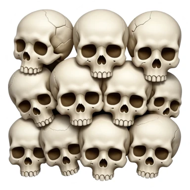 Endless Skulls, filling the whole screen, in the style of gritty realism sticker
