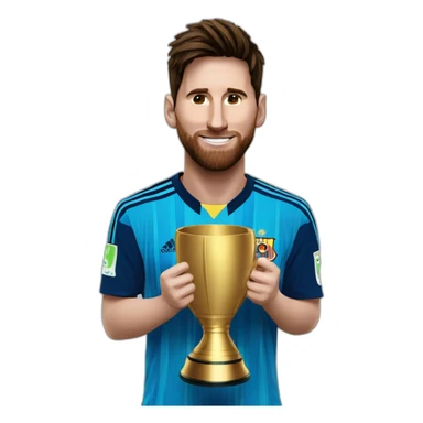 genera a messi levantando la copa del mundo sticker