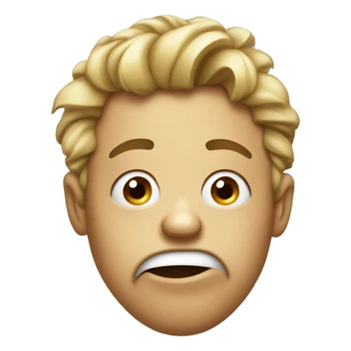 Grossed out face sticker