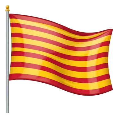 bandera de catalunya (bandera amb línies horitzontals vermelles i grogues, una de cada, començant per el color groc) sticker