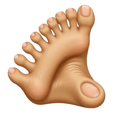 Toe flipping the middle toe sticker