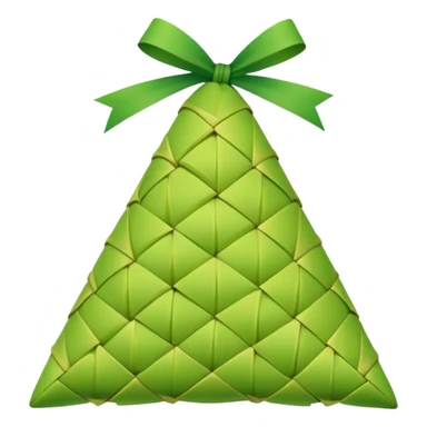 Ketupat rice green Triangle sticker