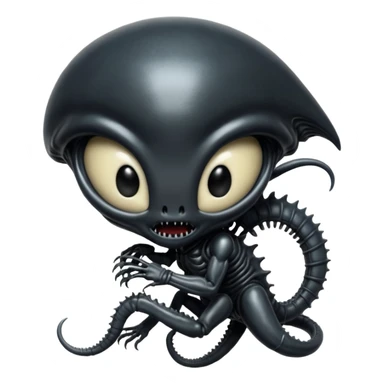 baby xenomorph from movie alien sticker
