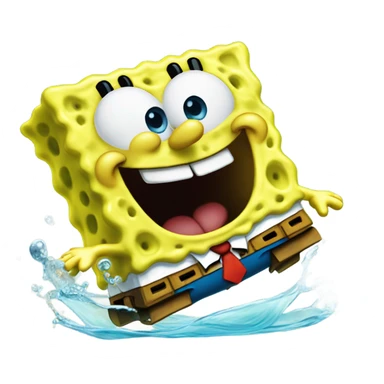 SpongeBob floating  sticker