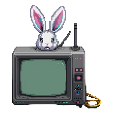 1980s Sony CRT TV with rabbit ears antenna sticker