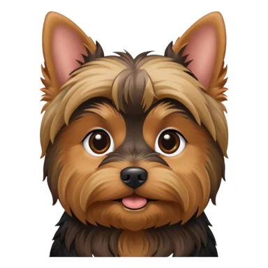 a Yorkshire Terrier face. sticker