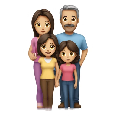 Family-with-father-mother-two-brunettes-daughters sticker