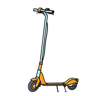 person riding an electric scooter sticker