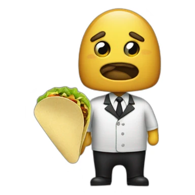 Noir qui mange un tacos sticker