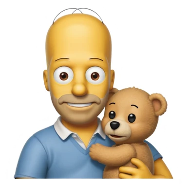 homer simpson with a bear sticker