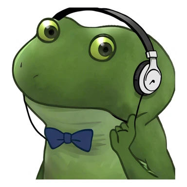 Headphones with a bow sticker